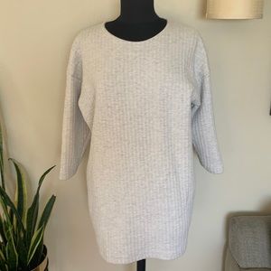 Petite Bateau womens quilted tunic fall sweatshirt dress